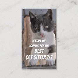 Cat Sitters lustige Cat Care Haustier Pflegedienst Visitenkarte