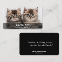 Cat Sitting / Cat Care Business Card