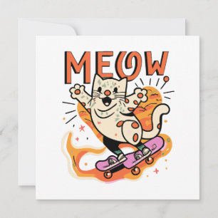 Cat Skaten Meow