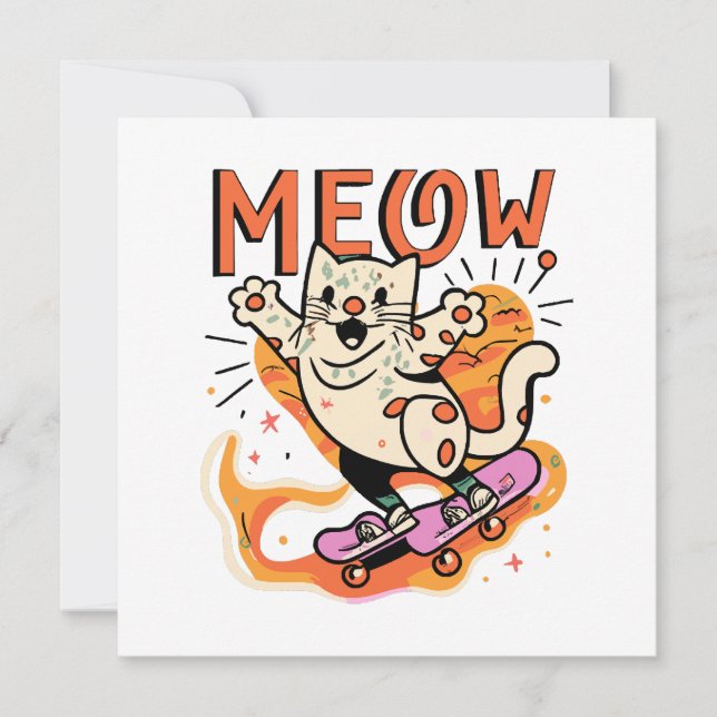 Cat Skaten Meow (Vorderseite)