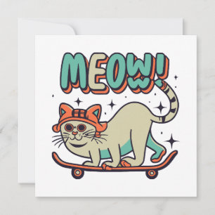 Cat Skaten Meow