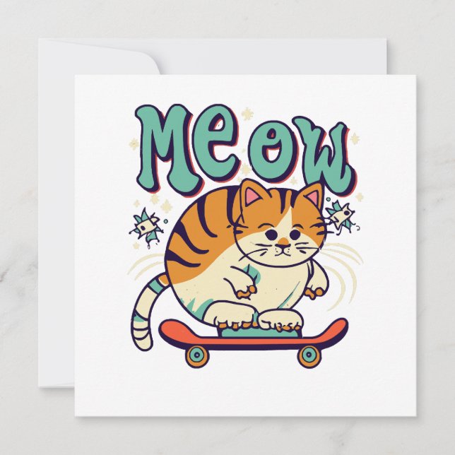 Cat Skaten Meow (Vorderseite)