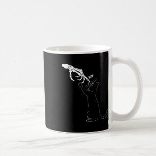 Cat Skeleton Hand Boop Katze Nase Funny Halloween  Kaffeetasse