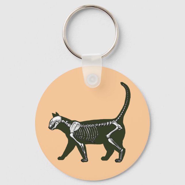 Cat Skeleton Schlüsselanhänger (Vorderseite)