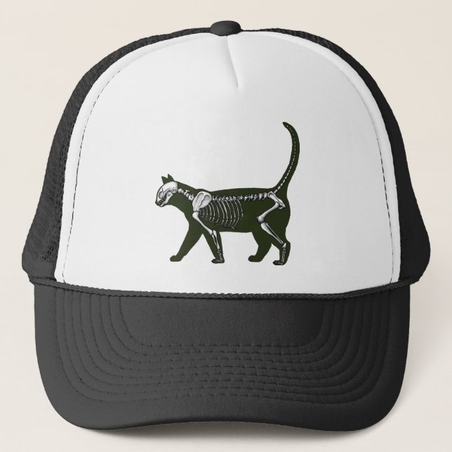 Cat Skeleton Truckerkappe (Vorderseite)