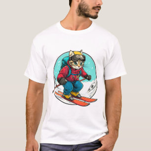 Cat Ski Skier Cat T-Shirt
