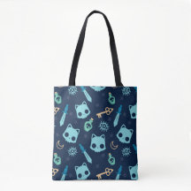 Cat Skull Dark Blue Blue Skulls Muster Pet