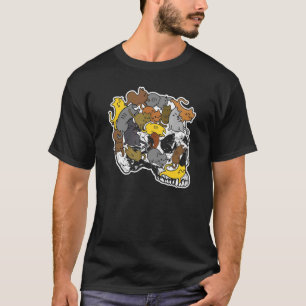 Cat Skull Halloween Funny Scary Cat Lover Top