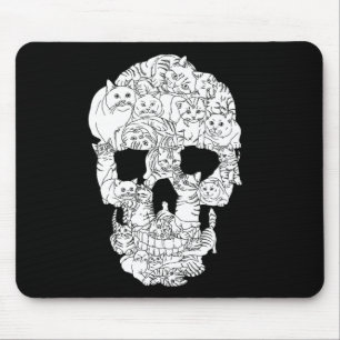 Cat Skull Kitty Skeleton Halloween Costume Tarot Mousepad