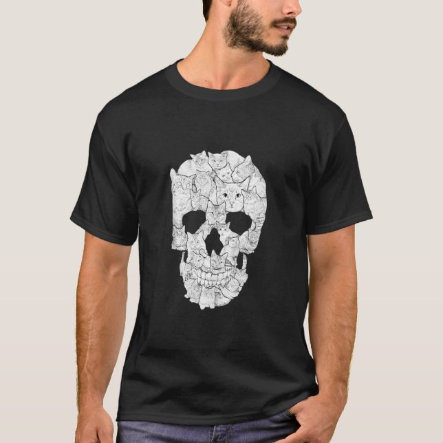 Cat Skull Kitty Skeleton Kostüme Idee Tank Top (Vorderseite)