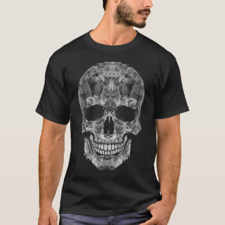 Cat Skull T - Shirt - Kitty Skeleton Halloween Cos