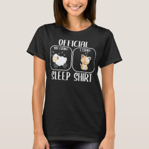 cat sleep shirt counting sheep