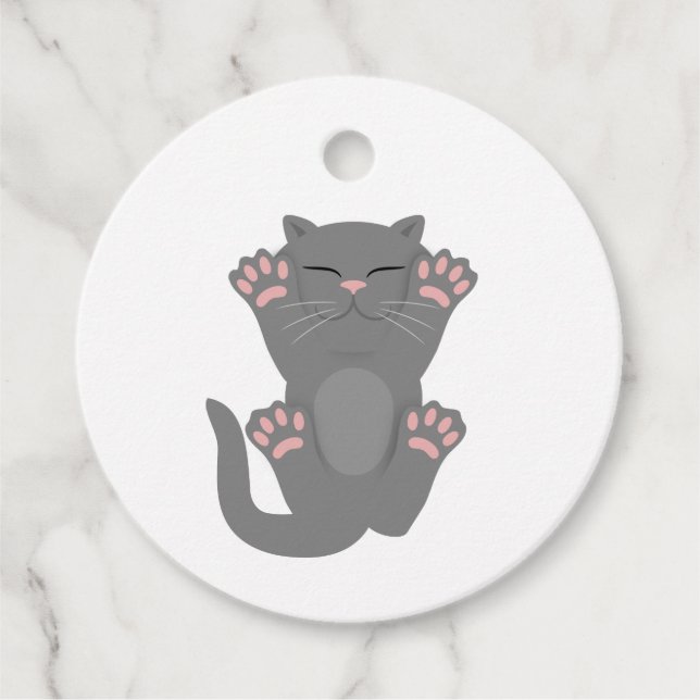Cat Sleeping Geschenkanhänger (Vorderseite)