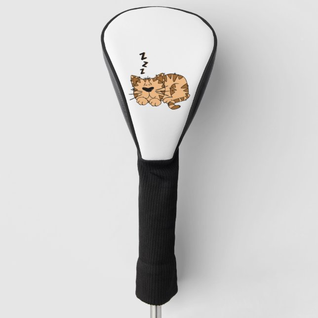 Cat Sleeping Golf Headcover (Vorderseite)