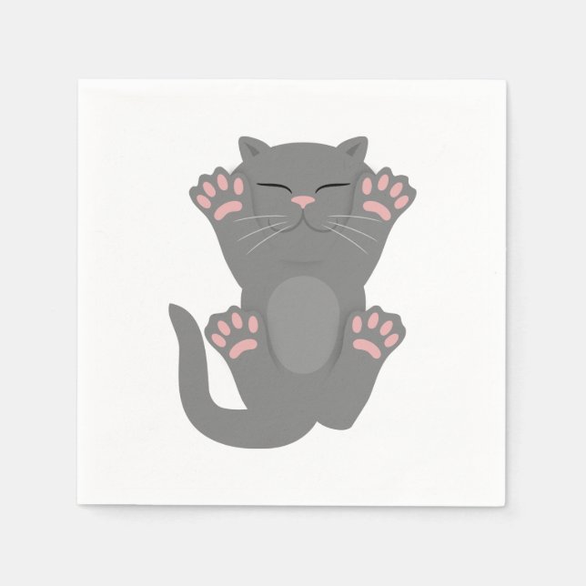 Cat Sleeping Serviette (Vorderseite)