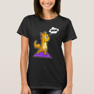 Cat Sloth Yoga Posen Sportaktivitäten Ohm Heartbe T-Shirt