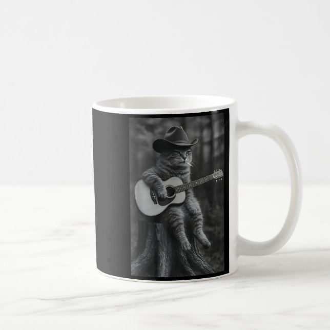 Cat Smoking Cigarette Racoon Ossum Funny Meme Cowb Kaffeetasse (Rechts)