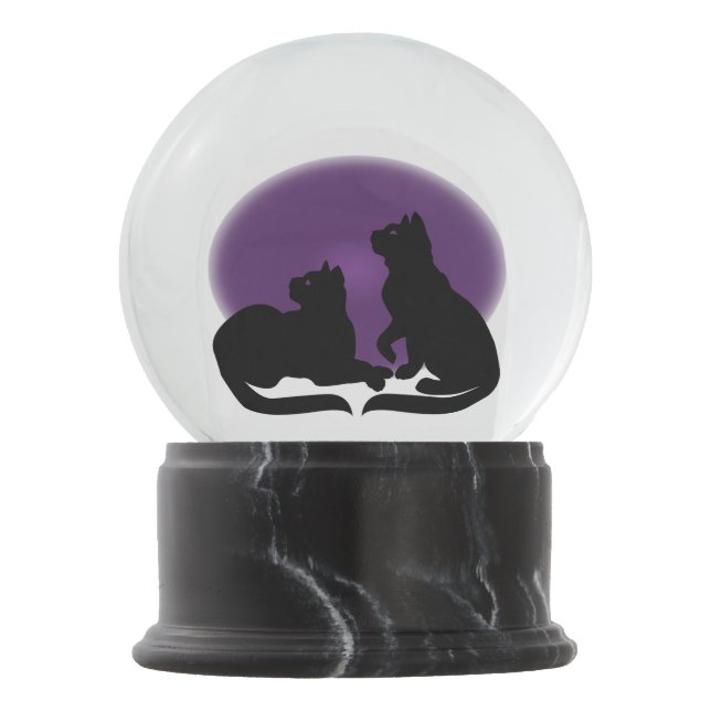 Cat Snow Globe Personalisierte Katze Lover Snow Gl Schneekugel (Vorderseite)