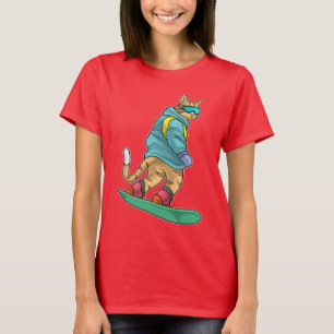 Cat Snowboarder Snowboard T-Shirt