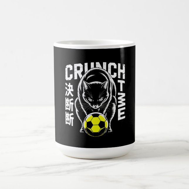 Cat Soccer Crunch Mug Perfect Gift for Soccer Fan Kaffeetasse (Mittel)