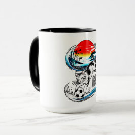Cat Soccer Mugs Gifts for Pet Lovers & Sports Fans Tasse