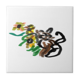 Cat Sonnenblumen Fliese
