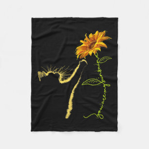 Cat Sonnenblumen Geschenke für Katzen Liebhaber Fleecedecke