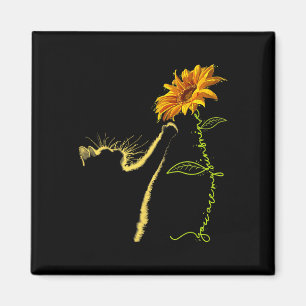 Cat Sonnenblumen Geschenke für Katzen Liebhaber Magnet
