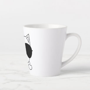 Cat Sonnenbrille Middle Finger Milchtasse