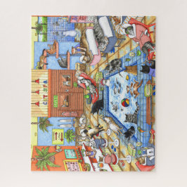 Cat Spa 635 funny Illustration Puzzle