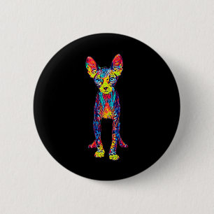 Cat Sphynx Funny Cat Lover Geschenke für Männer Button