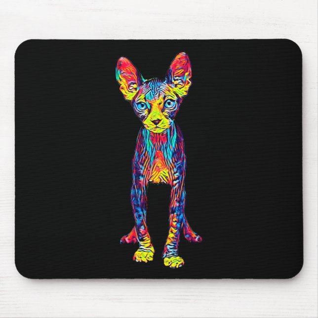 Cat Sphynx Funny Cat Lover Geschenke für Männer Mousepad (Vorne)