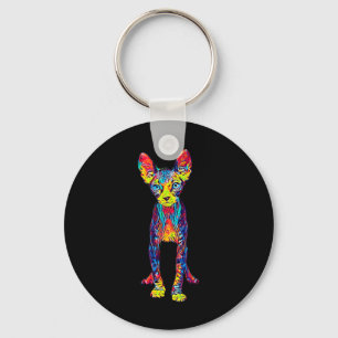 Cat Sphynx Funny Cat Lover Geschenke für Männer Schlüsselanhänger