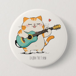 Cat spielt Gitarre Button