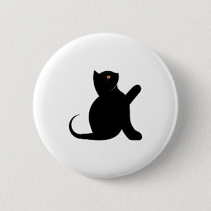 Cat Sprichwort Hello Button