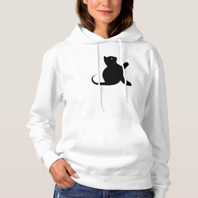 Cat Sprichwort Hello Hoodie (Vorderseite)