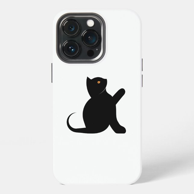 Cat Sprichwort Hello iPhone Hülle (Hinten)