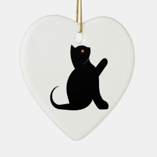 Cat Sprichwort Hello Keramik Ornament