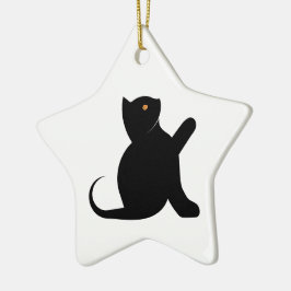 Cat Sprichwort Hello Keramik Ornament