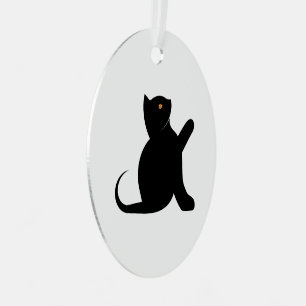 Cat Sprichwort Hello Ornament Aus Metall