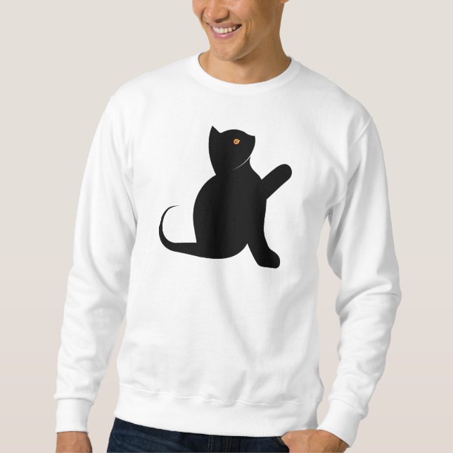 Cat Sprichwort Hello Sweatshirt (Vorderseite)