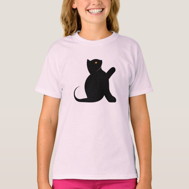 Cat Sprichwort Hello T-Shirt (Vorderseite)