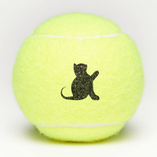 Cat Sprichwort Hello Tennisbälle