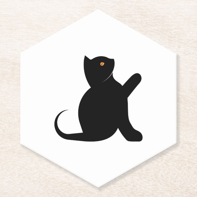 Cat Sprichwort Hello Untersetzer (Vorderseite)