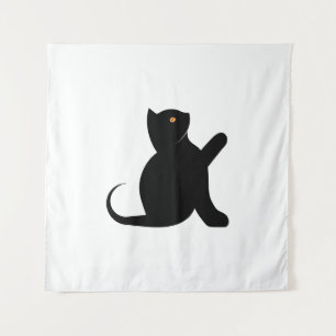 Cat Sprichwort Hello Wandteppich