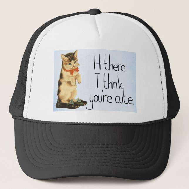 Cat Sprichwort Truckerkappe (Vorderseite)