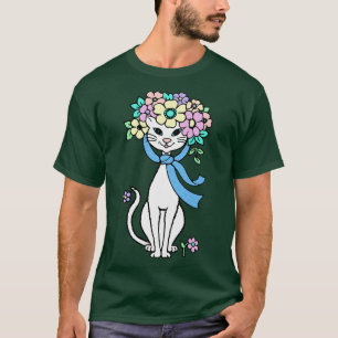 Cat Spring Summer Blume Springtime Sommerzeit Fl T-Shirt