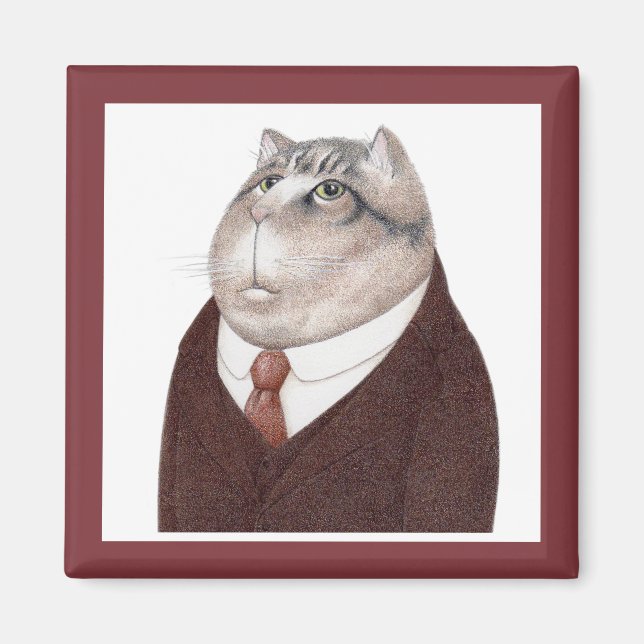 CAT-Square-Magnet Magnet (Vorne)