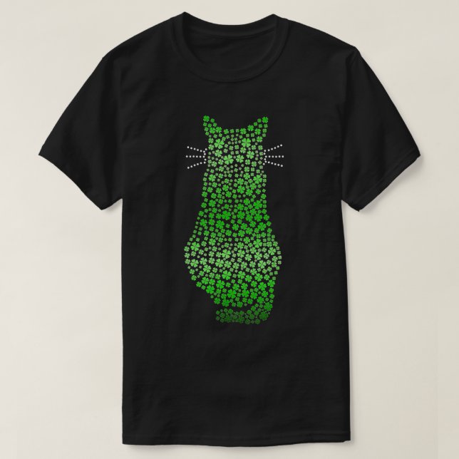 Cat St Patricks Cattys Catricks Day Girls T-Shirt (Design vorne)