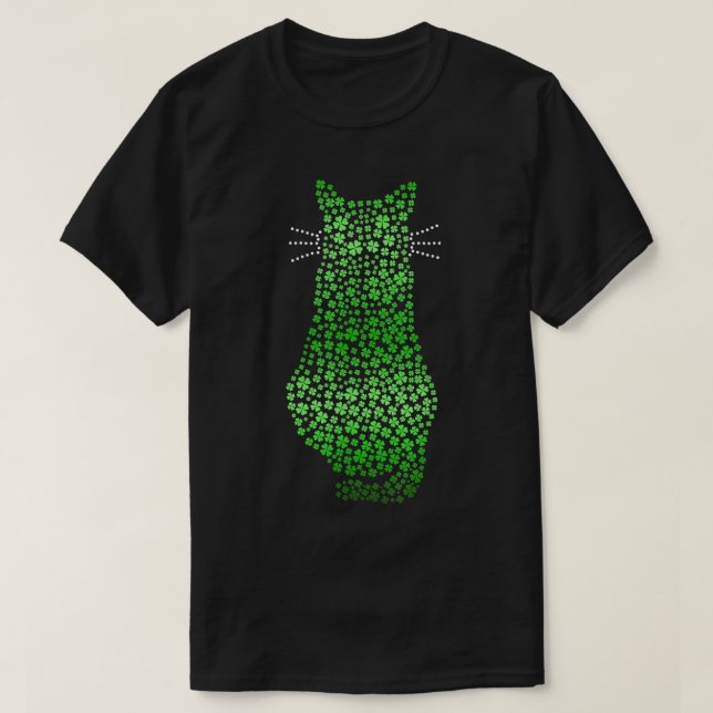 Cat St Patricks Cattys Catricks Day Girls T-Shirt (Design vorne)